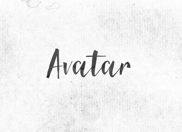 Avatar conceito pintado tinta palavra e tema — Fotografia de Stock