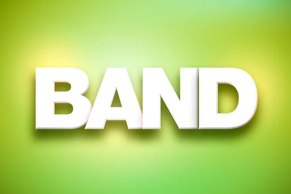 Band Theme Word Art on Colorful Background — Stock Photo, Image