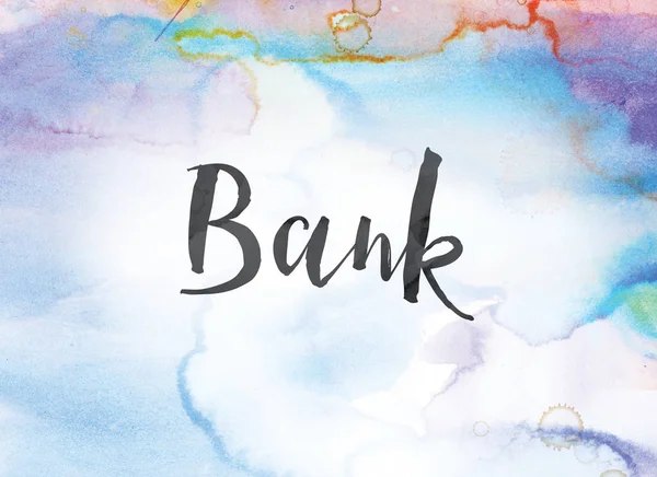 Bankovní koncepce akvarel a tušové malby — Stock fotografie