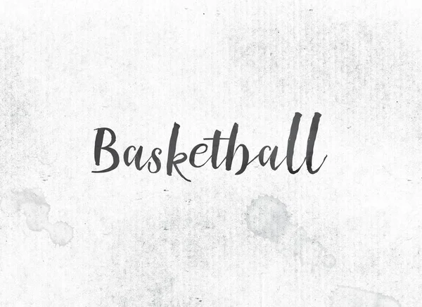インク単語やテーマを描いたバスケット ボール コンセプト — ストック写真