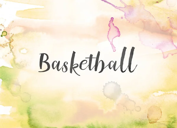 Basketball-Konzept Aquarell und Tuschemalerei — Stockfoto