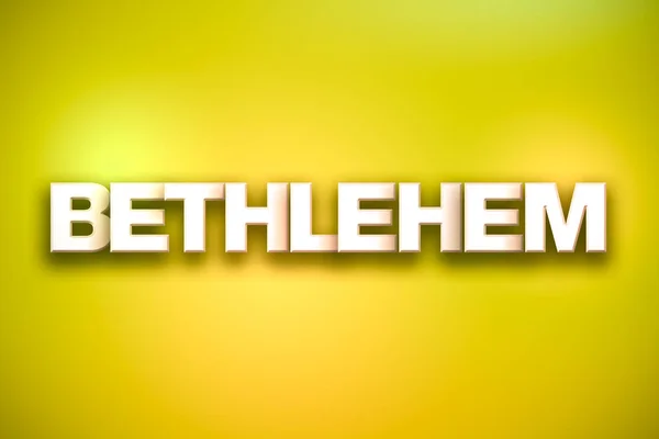 Bethlehem Tema Palavra Arte em fundo colorido — Fotografia de Stock