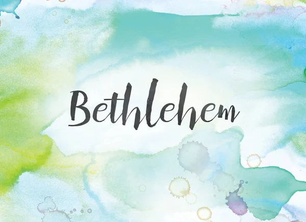 Bethlehem concept Aquarell- und Tuschemalerei — Stockfoto