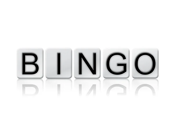 Bingo-Konzept gefliestes Wort isoliert auf weiß — Stockfoto