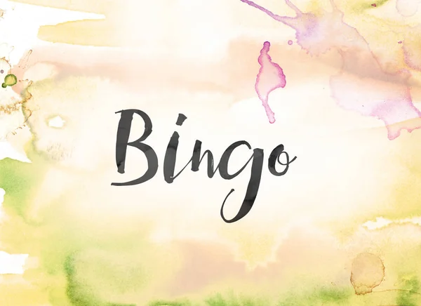 Bingo Concept Acuarela y pintura de tinta —  Fotos de Stock