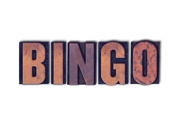 Bingo, koncept samostatný knihtisk slovo — Stock fotografie