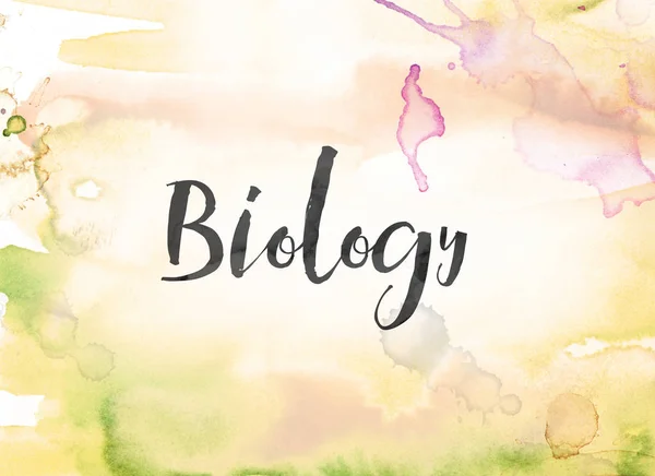 Biology Concept Watercolor and Ink Painting — Stock Photo, Image