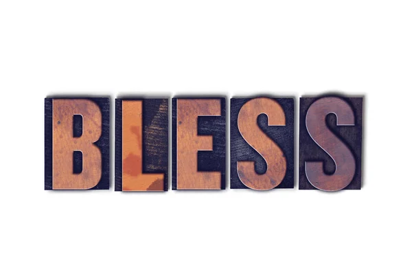 Bless Concept Isolated Letterpress Word — Stock Photo, Image