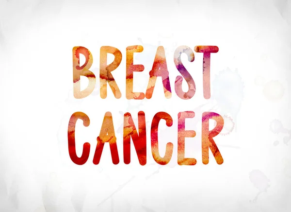 Breast Cancer Concept Painted Watercolor Word Art — Stock Photo, Image