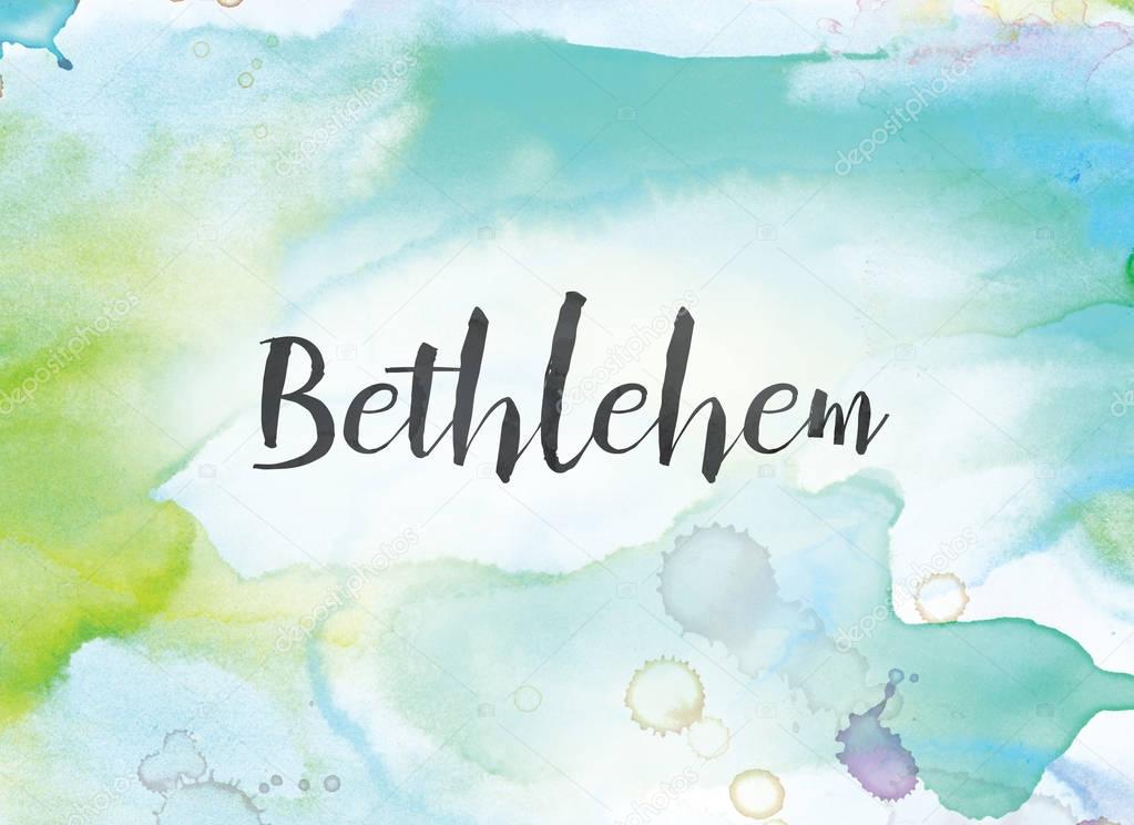 Bethlehem Concept Watercolor and Ink Painting