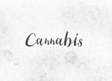 Cannabis Concept Painted Ink Word and Theme clipart