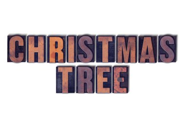 Tipo Word izole Noel ağacı kavramı