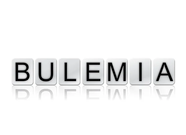 Bulemi konceptet klinkergolv Word isolerad på vit — Stockfoto