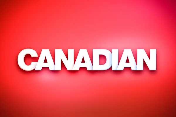 Kanadensisk tema ordet konst på färgstarka bakgrund — Stockfoto