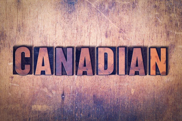 Kanadai téma Magasnyomó szó fa háttér — Stock Fotó