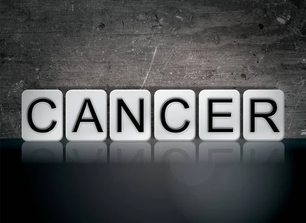 Krebskonzept gefliestes Wort — Stockfoto