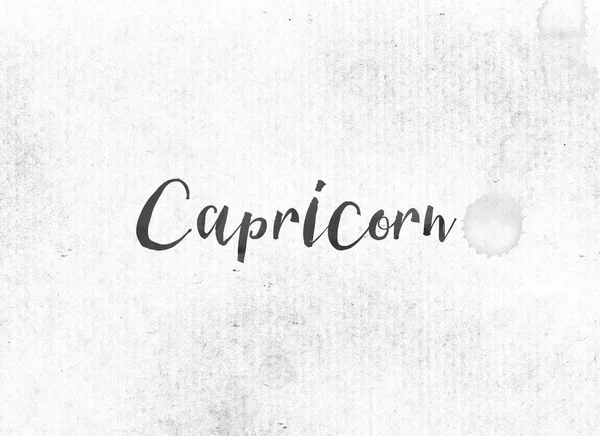 Capricorne Concept Peint Encre Mot et thème — Photo