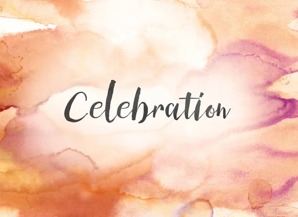 Celebration Concept Watercolor and Ink Painting — Stock Photo, Image