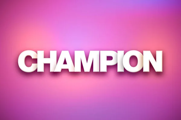 Tema Champion Word Art su sfondo colorato — Foto Stock