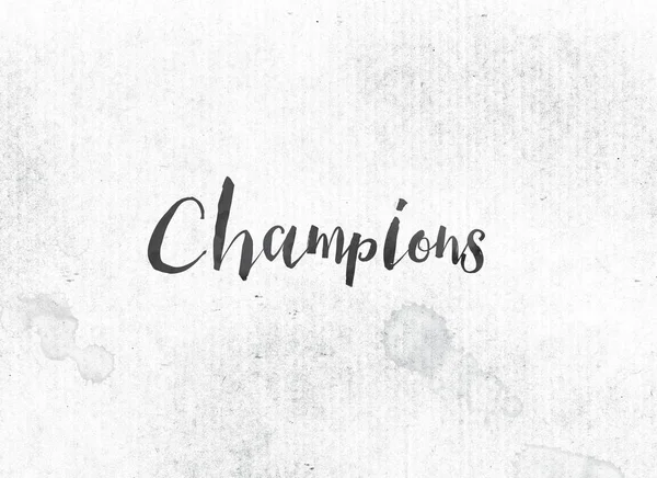 Champions Concept Painted Ink Word e Tema — Foto Stock