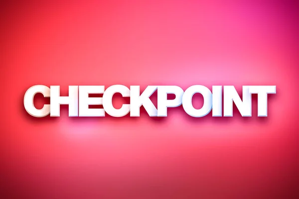 Tema Checkpoint Word Art sobre fondo colorido —  Fotos de Stock