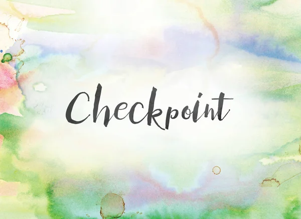 Checkpoint-Konzept Aquarell und Tuschemalerei — Stockfoto