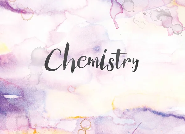 Química Conceito Aquarela e Tinta Pintura — Fotografia de Stock