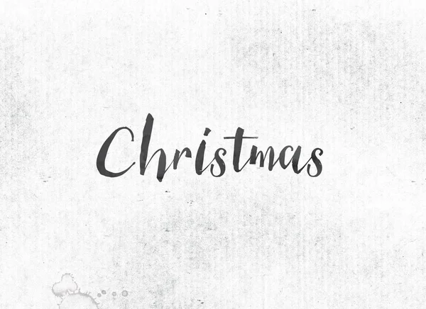 Kerst Concept schilderde inkt Word en thema — Stockfoto