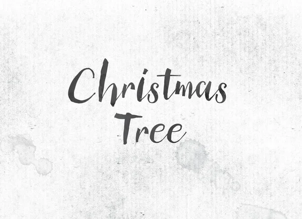 Christmas Tree Concept Painted Ink Word and Theme — Stock Photo, Image