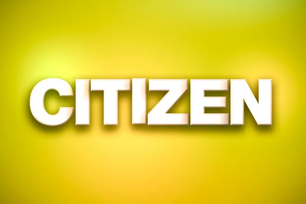 Citizen Theme Word Art on Colorful Background — Stock Photo, Image