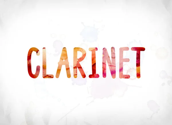 Кларнет и акварельное искусство — стоковое фото