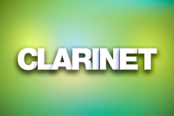 Clarinetto tema Word Art su sfondo colorato — Foto Stock