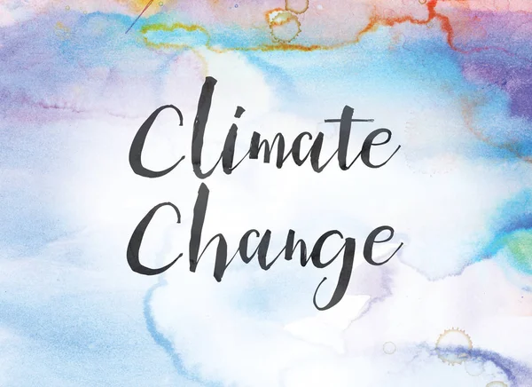 Conceito de Mudança Climática Aquarela e Tinta Pintura — Fotografia de Stock
