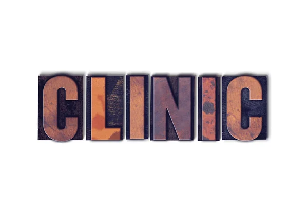 Klinika koncepciójának elszigetelt Magasnyomó szó — Stock Fotó