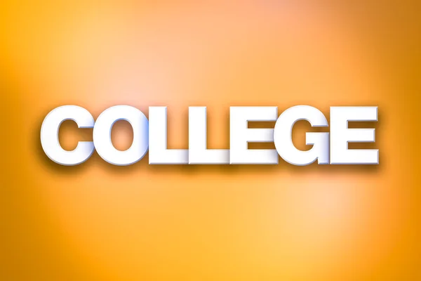 College Theme Word Art on Colorful Background — Stock Photo, Image