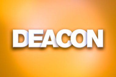 Deacon Theme Word Art on Colorful Background clipart