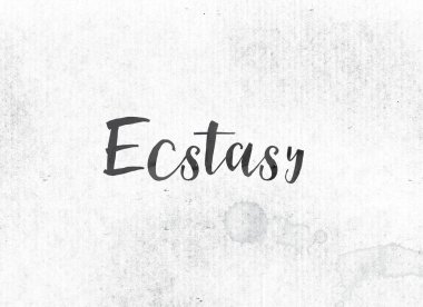 Ecstasy kavramı mürekkep Word ve Tema boyalı