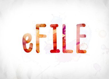 efile kavramı boyalı suluboya Word Art