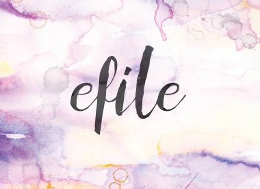 efile kavramı suluboya ve mürekkep boyama