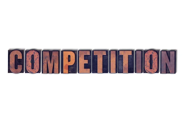 Концепція конкуренції ізольоване слово Letterpress — стокове фото