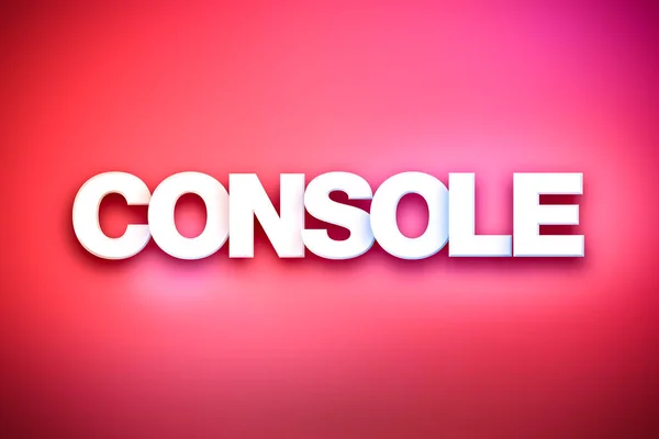 Console Theme Word Art on Colorful Background — Stock Photo, Image