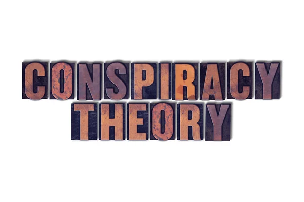 Conspiracy Theory Concept geïsoleerd boekdruk Word — Stockfoto