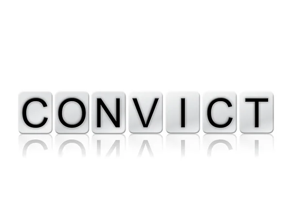 Convict Concept Tiled Word Isolated on White — Stock Photo, Image