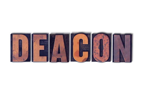 Deacon koncepció elszigetelt Magasnyomó szó — Stock Fotó