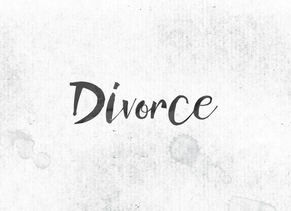 Concept de divorce Peint Encre mot et thème — Photo