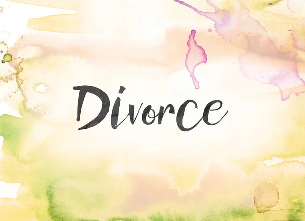 Divorce Concept Watercolor and Ink Painting — Stock Photo, Image