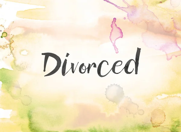 Divorced Concept Watercolor and Ink Painting — Stock Photo, Image