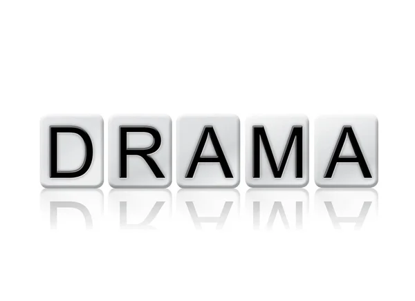 Drama Concept betegelde Word geïsoleerd op wit — Stockfoto