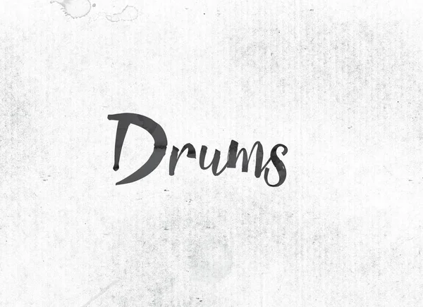 Concept Drums Painted Ink Word and Theme
