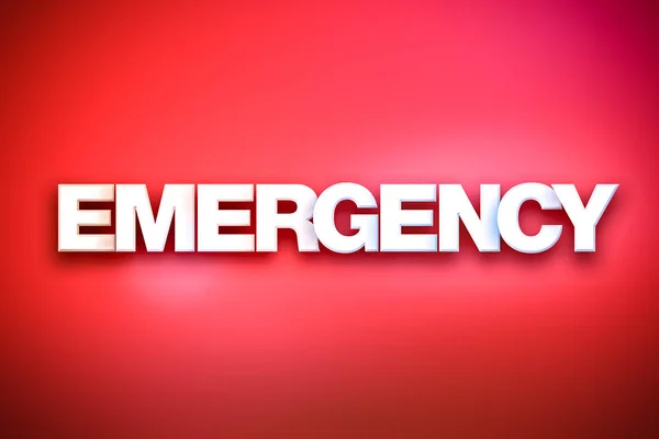 Emergency Theme Word Art on Colorful Background — Stock Photo, Image
